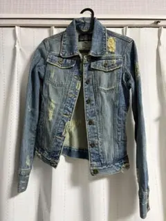 ダメージ加工 デニムジャケット ライトブルー