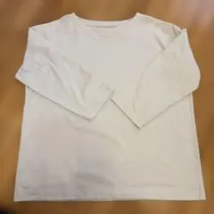 Lサイズ Tシャツ 無印良品　レディース　Lサイズ　7分袖　ホワイトグレー