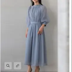 ワンピース オーガンジー 結婚式 パーティードレス