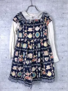 Shirley Temple ティーパーティー フリルカットソー ワンピース