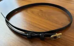 COS オーバルバックル スリムレザーベルト