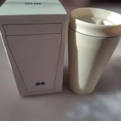 【最終値下げ】　UNIQLO　クリーム色 ステンレス 水筒 蓋付き　タンブラー