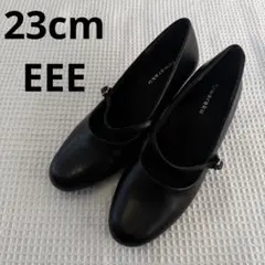 fuwaraku ストラップパンプス 23cm 3Eブラック