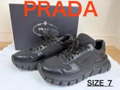 【美品】PRADA 2EE366 プラダ レザー スニーカー size7のサムネイル
