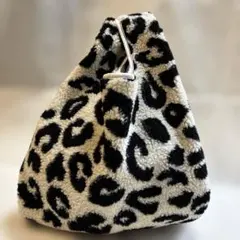 ハンドメイド ボアトートバッグ大