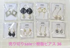 売り切りsale☆樹脂ピアス 36