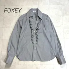 FOXEY★美品★フリルストレッチシャツのサムネイル