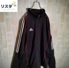 【美品☆ビックシルエット】adidas　トラックジャケット　Ｌ　黒　ストリート系