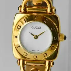 GUCCI 6300L ゴールド ネイビー クォーツ 腕時計 動作中です - メルカリ