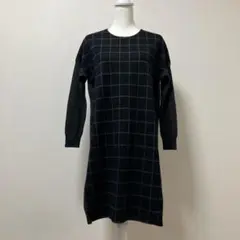 日本製　BEARDSLEY ビアズリー　冬　ワンピース　大人　黒　グレー