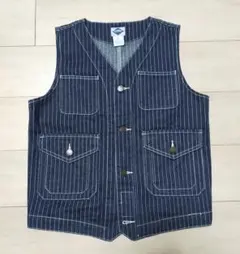美品 OKONKWO ヒッコリー ウォバッシュ デニム ベスト Mサイズ - メルカリ