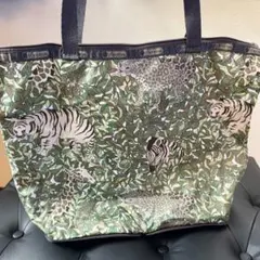 レスポートサック　エコバッグ　ジャングル　アニマルサファリ