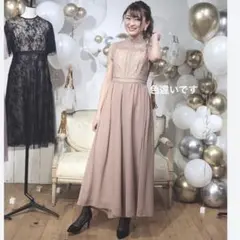 ☆Roomy's☆【美品】ラインレースオールインワンロングドレス Fサイズ♡のサムネイル