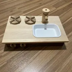 卓上　おままごとキッチン　木製知育玩具のサムネイル