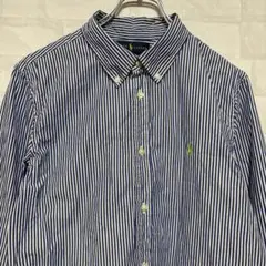 RALPH LAUREN ブルーストライプ BDシャツ XLサイズ