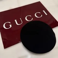 GUCCI ブラック ベレー帽 GGロゴ付き