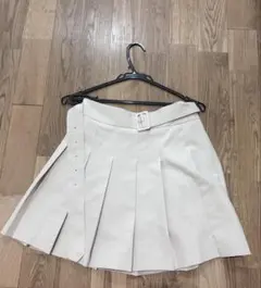INGNI ベージュ プリーツミニスカート ベルト付き