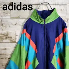 ビンテージ　80年代　adidas　アディダス　ナイロンジャケット　L　紫