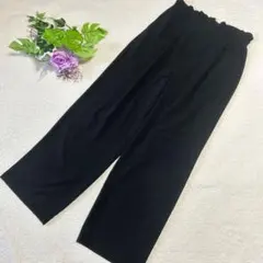 【サマンサモスモスブルー】ハイウエストパンツ　ワイドパンツ　ネイビー　F