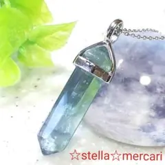 グリーン系♪フローライト ダブルポイント ネックレス①