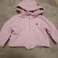 babyGap ピンク 星柄 フード付き アウター　パーカー　 80cm