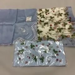 【新品未使用】WEDGWOOD ハンカチ 3枚セット ワイルドストロベリー