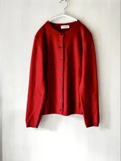 【落ち着いた赤】こなれ感漂う肩掛け・腰巻き　カーデ　フレンチシックな差し色に