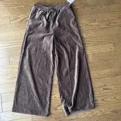 しまむらmysa closet モールベロアイージーパンツ ブラウン M