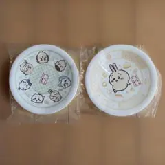 【新品】2枚 ちいかわ×くら寿司 第3弾オリジナル寿司皿 うさぎ＆集合