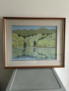 百瀬智宏 春富士 富士山 日本画 金色フレーム - メルカリ