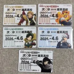 ヒロアカ オリジナル定期券風カード 5種セット