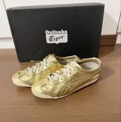 オニツカタイガー　メキシコ　MEXICO 66 GOLD & WHITE 23㎝のサムネイル