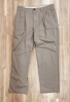 DOCERSベージュ プリーツ付き チノパン