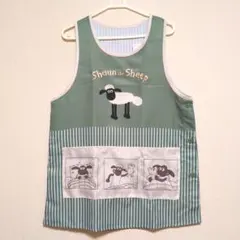 ひつじのショーン　エプロン　М-L　刺繍入り