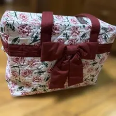 ローラアシュレイ生地 トートバッグ フリルバッグ ハンドメイドバッグ