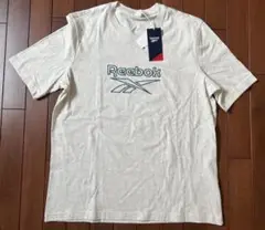 【未使用/タグ付き】Reebok ベージュ ロゴTシャツ Lサイズ