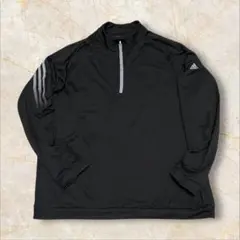 adidas ハーフジッププルオーバー US パフォーマンスロゴ ライン 黒XL