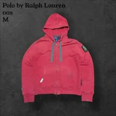 【希少】00s ラルフローレン フルジップパーカー ワッペン刺繍 M 古着