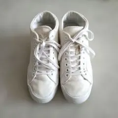 アディダス adidas インヒール　ホワイトスニーカー　24.0cm