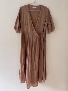 FREAK'S STORE カシュクールワンピース ブラウンのサムネイル