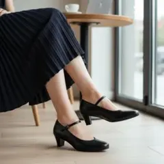 ASICS WALKING/ストラップ付きパンプス/ペダラ/スクエアトゥ