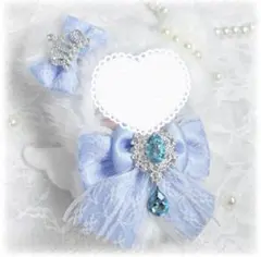 ぬい服 10cm〜11cm 水色 青 くま耳