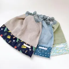 おりこうエプロン　ポケット付き（縫い付けタイプ）　厚手コットンタオル　3枚セット