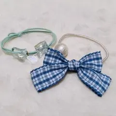 ✨️新品✨️ヘアゴム ヘアアクセサリー 髪留め 髪飾り おしゃれ ブルーセット