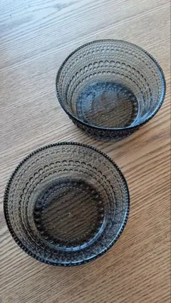 【ほぼ新品】iittala Kastehelmi ボウル グレー 2個セットのサムネイル