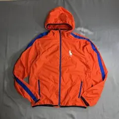 ラルフローレン ナイロンジャケット　オレンジ　ビッグポニー　短丈　y2k
