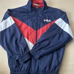 FILA ジップアップジャケット L ネイビー/レッド