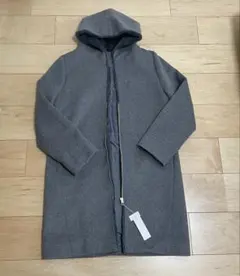 レディース アウター 裏地ファー素材 グレー