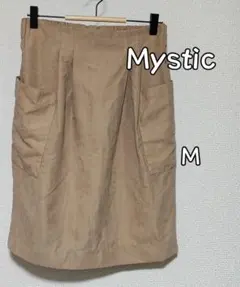 「新品タグ付き」Mystic 大きめポケットナロースカート ベージュ Mサイズ
