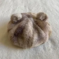 西松屋購入品　くま耳　ボア　モコモコ　ベビー帽子　キッズ帽子　ブラウン　50cm